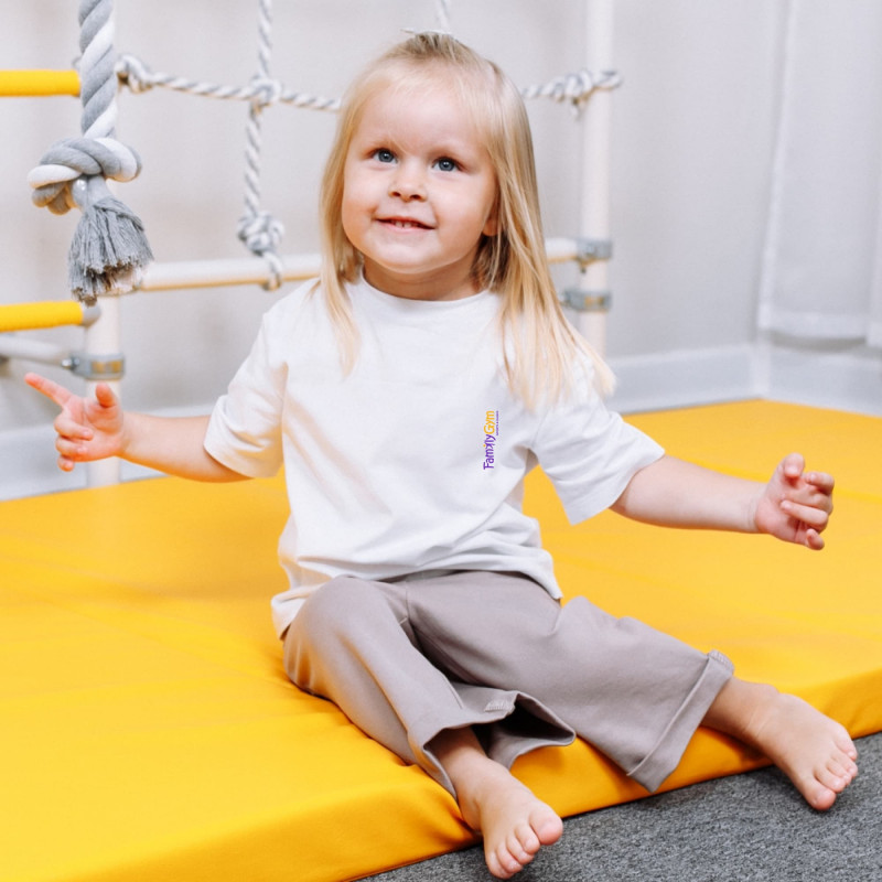 Gym mat foldable (Yellow) 1.5M