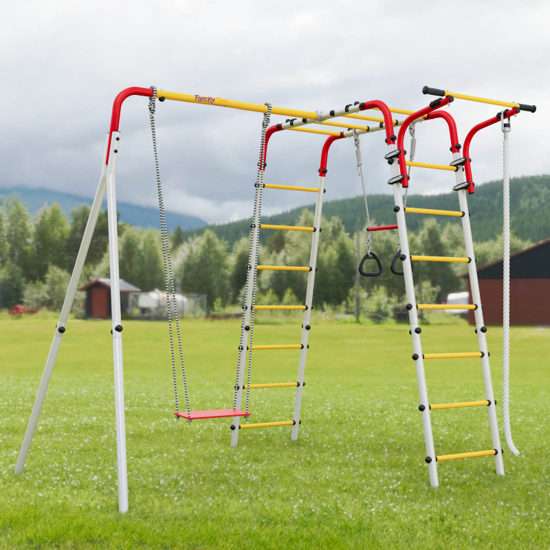 Playground Play Backyard (white, red, yellow)