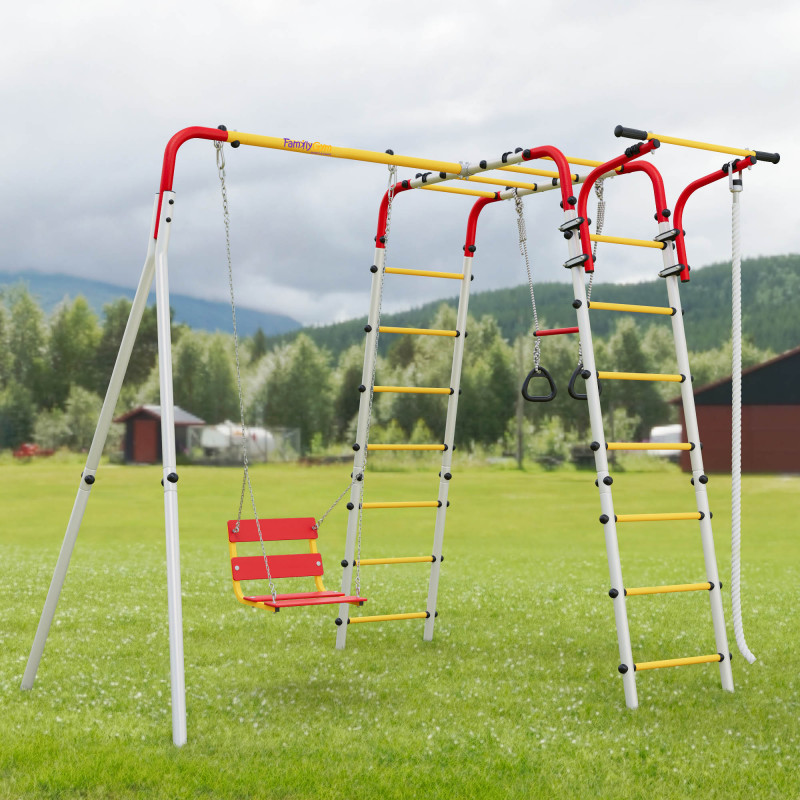 Playground Play Backyard (white, red, yellow)