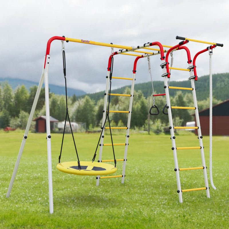 Playground Play Backyard (white, red, yellow)